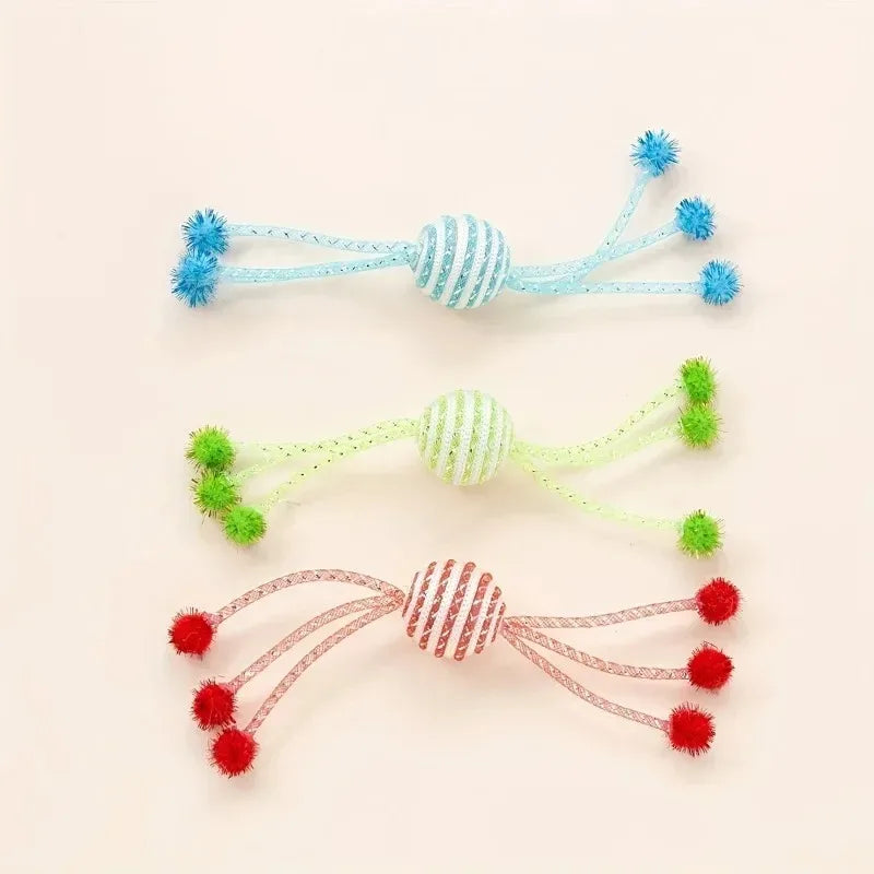 Interactive Cat Toy Ropes Ball Toys For Pet Dogs Kittens Teasing Bite-resistant Toys  gatos