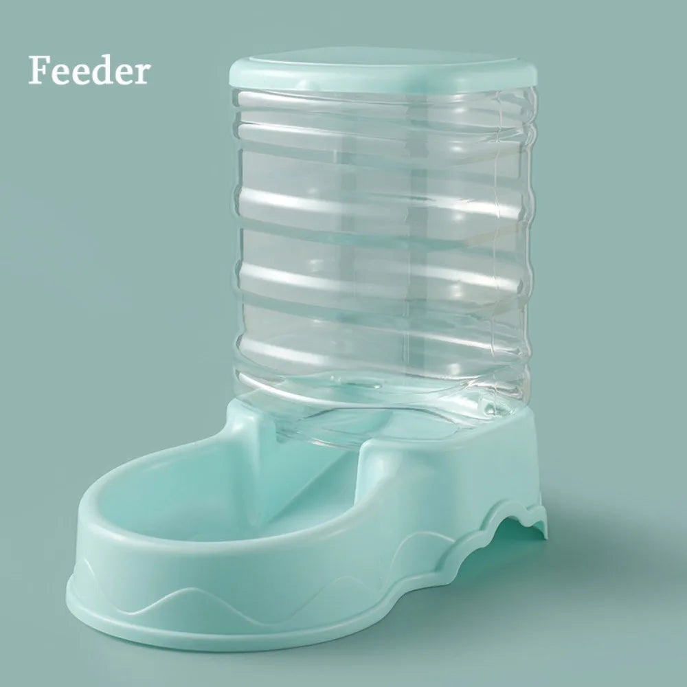 3.8L Automatic Pet Feeder Large Cat Dog Food Dispenser Water Fountain Drink Bowl