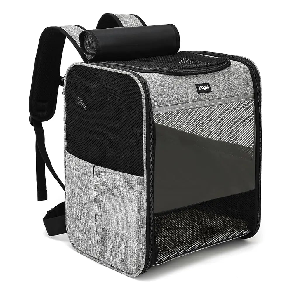 Dogat Pet Backpack XL Breathable Cat/dogs Transporter Up To 10Kg Mesh Window Foldable