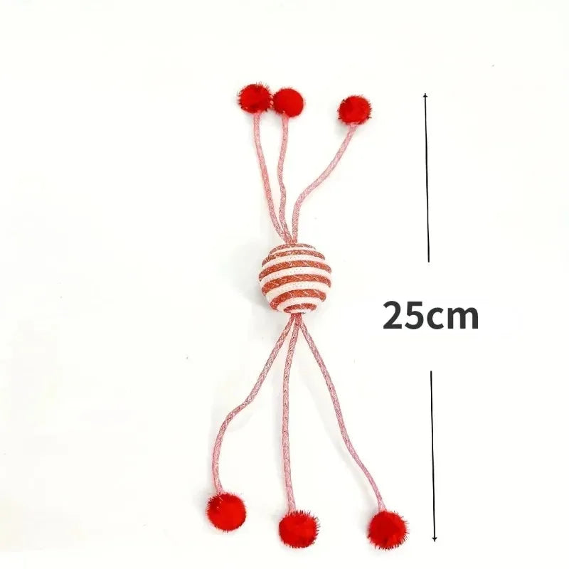 Interactive Cat Toy Ropes Ball Toys For Pet Dogs Kittens Teasing Bite-resistant Toys  gatos