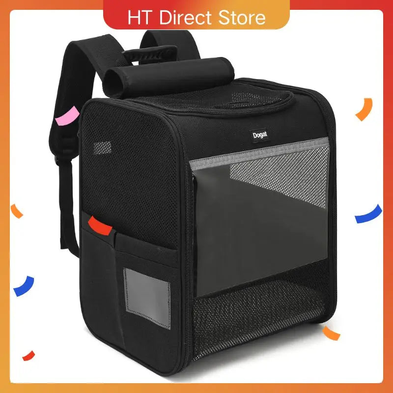 Dogat Pet Backpack XL Breathable Cat/dogs Transporter Up To 10Kg Mesh Window Foldable
