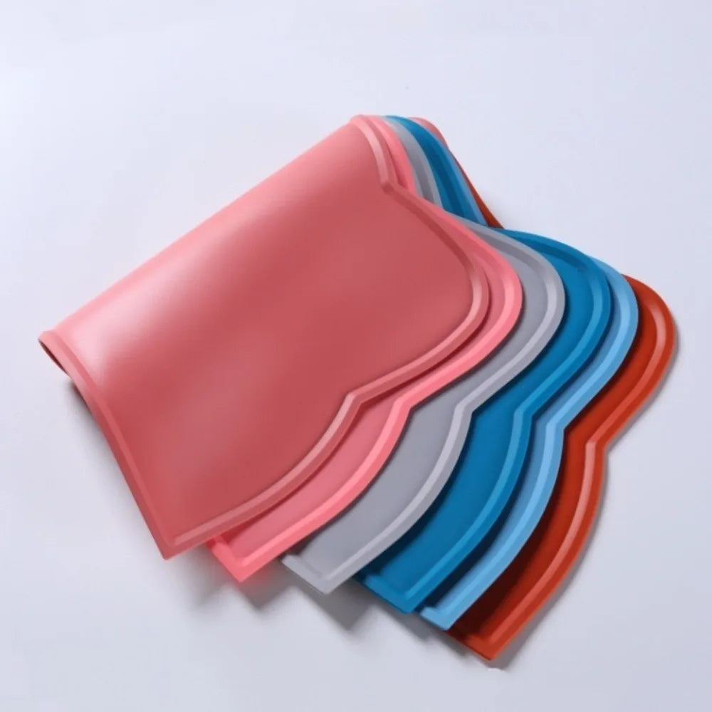 Anti-Slip Pet Silicone Feeding Mat Easy To Clean Dirty Resistant Cat Food Mat Washable Dog Cat Bowl Mat for Cats and Dogs