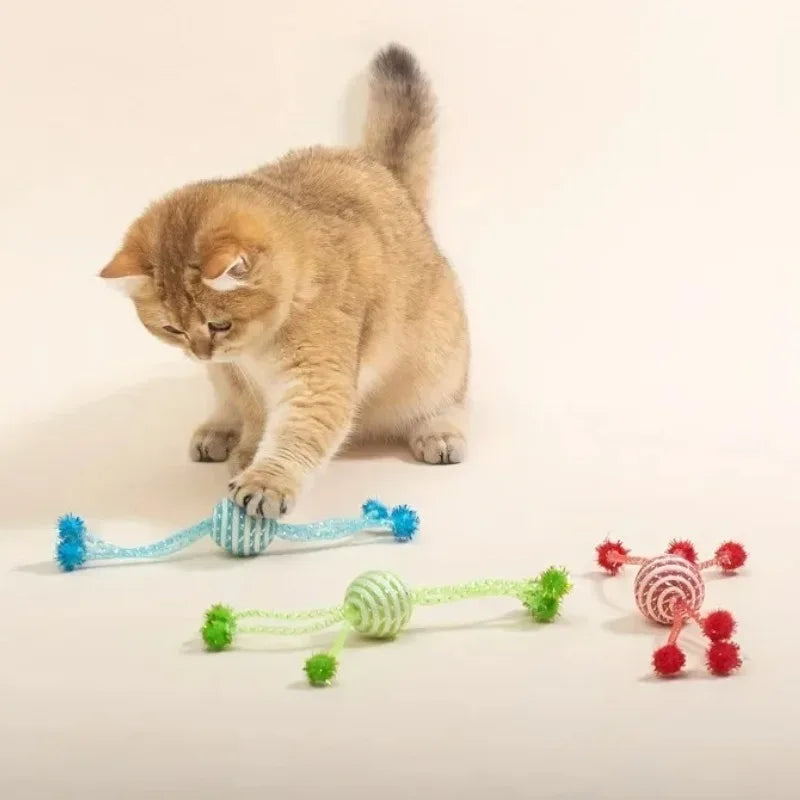 Interactive Cat Toy Ropes Ball Toys For Pet Dogs Kittens Teasing Bite-resistant Toys  gatos