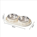 Pet stainless steel double bowl cat bowl leak proof food dog choking slow food bowl spill proof cat bowl dog bowl pet bowl
