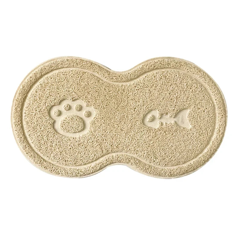 Cloud Shape Pet Cat Dog Feeding Mat Pad Solid Paw Fishbone Pattern Dish Bowl Antislip Placemat Easy Washing Pet Accessories